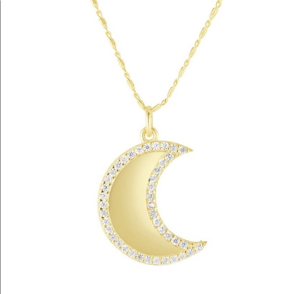 BOGO 1/2 Off Goldplated Moon Crystal Pendant - Picture 1 of 2